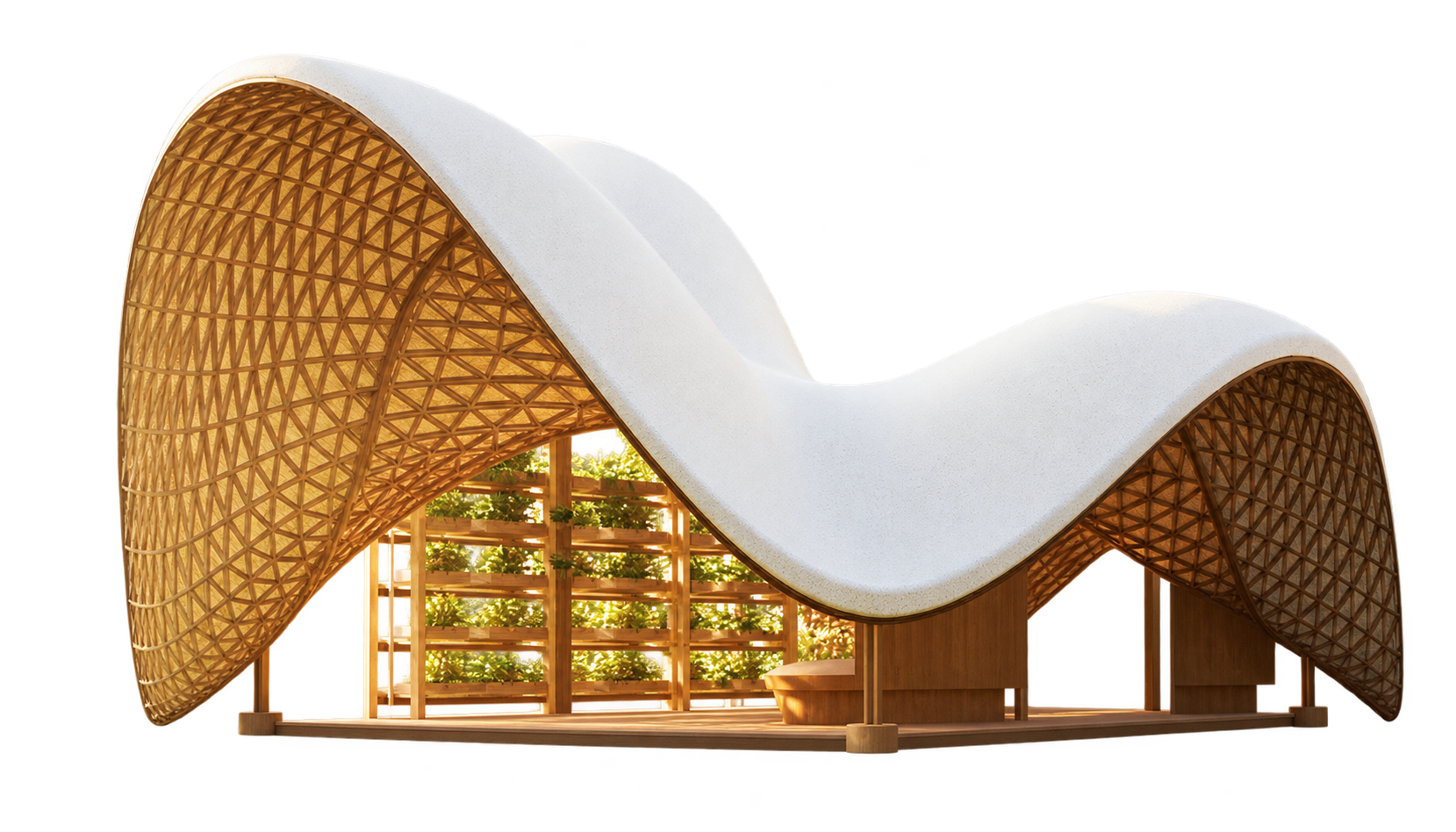 FloraEcho pavilion isolated from its original scene